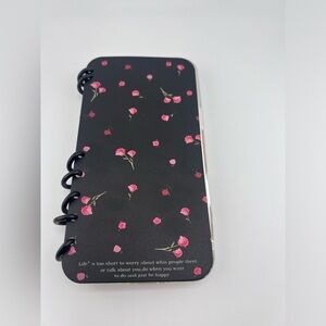 iPhone 16 Pro Max Case/Floral Notebook Style with Spiral Spine,Cute & Functional